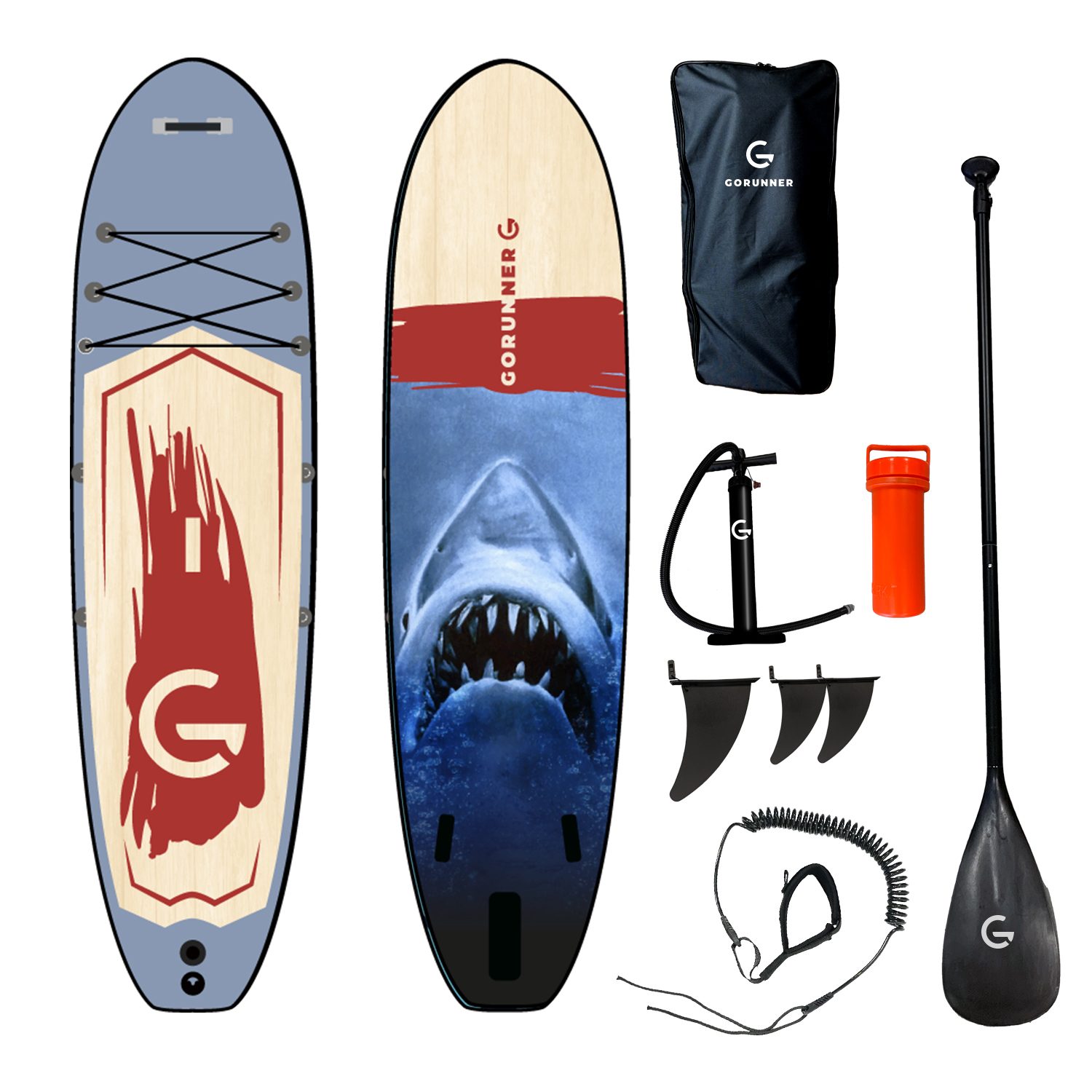 Innoliving Oppustelig SUP Paddleboard 10'6 Shark