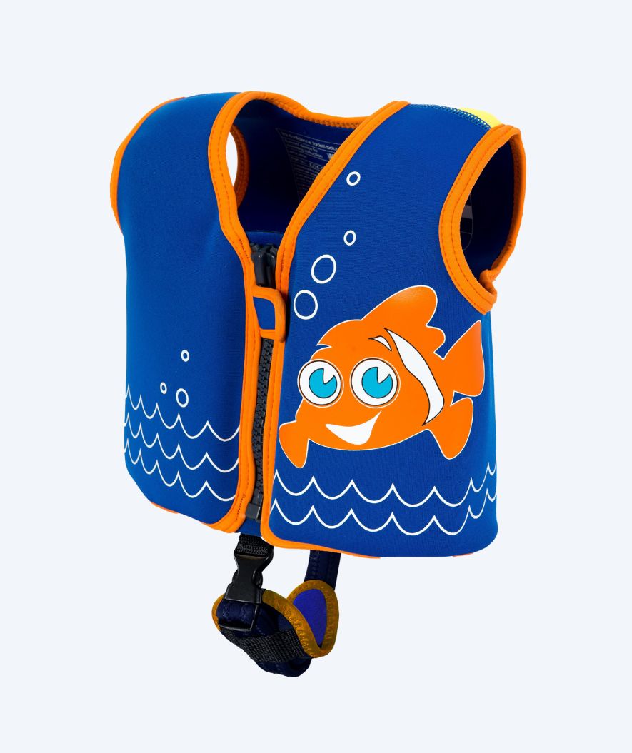 Konfidence svømmevest til børn - Original - Mørkeblå/orange